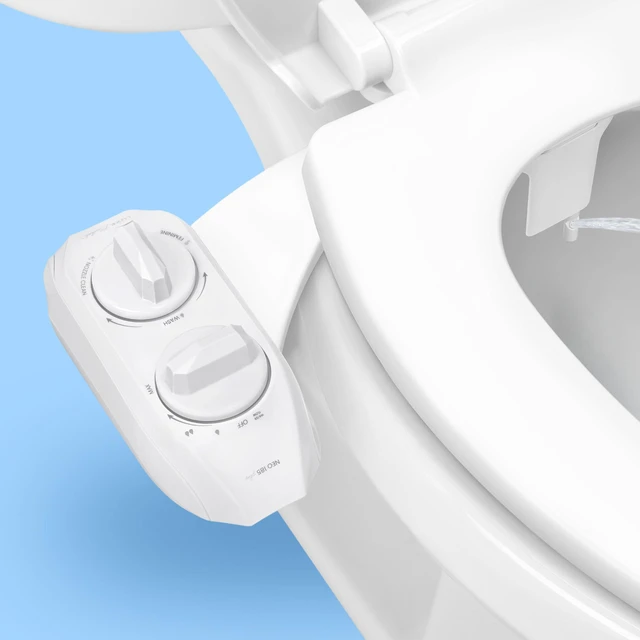 Main image of NEO 185 PLUS - Patented Bidet Attachment for Toilet, White Non-Electric, Dual Nozzle, Slide-In Install, 360° Self-Clean, EZ-Lift to Clean, Feminine & Rear Wash