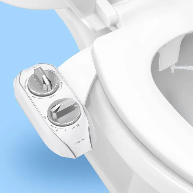 Main image of NEO 185 PLUS - Patented Bidet Attachment for Toilet, Chrome Non-Electric, Dual Nozzle, Slide-In Install, 360° Self-Clean, EZ-Lift to Clean, Feminine & Rear Wash