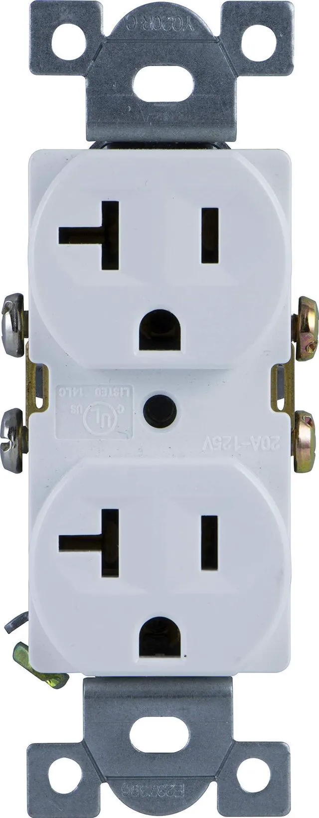 Main image of UltraPro Grounding Duplex, White, Wall Receptacle, Replacement, Tamper Resistant, 3 Prong Outlet, Easy Install, UL Listed, 10921, 20A (Pack of 12)