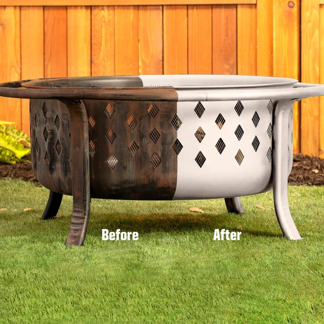 Alt view image 5 of 7 - High Heat Flat Almond Enamel Spray Paint Up To 1200°F Protection, Grills, Smokers & Stoves, Rust Resistant Finish, Corrosion Resistant, 12 Oz