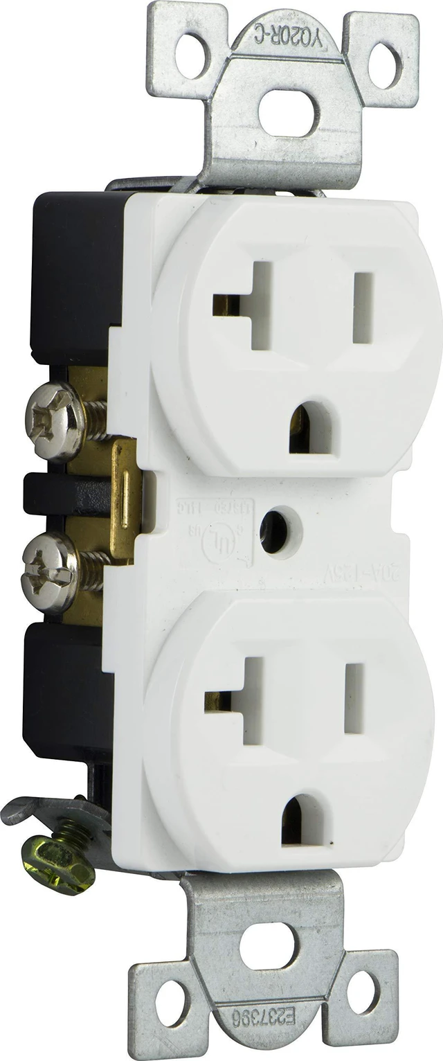 Alt view image 2 of 5 - UltraPro Grounding Duplex, White, Wall Receptacle, Replacement, Tamper Resistant, 3 Prong Outlet, Easy Install, UL Listed, 10921, 20A (Pack of 12)