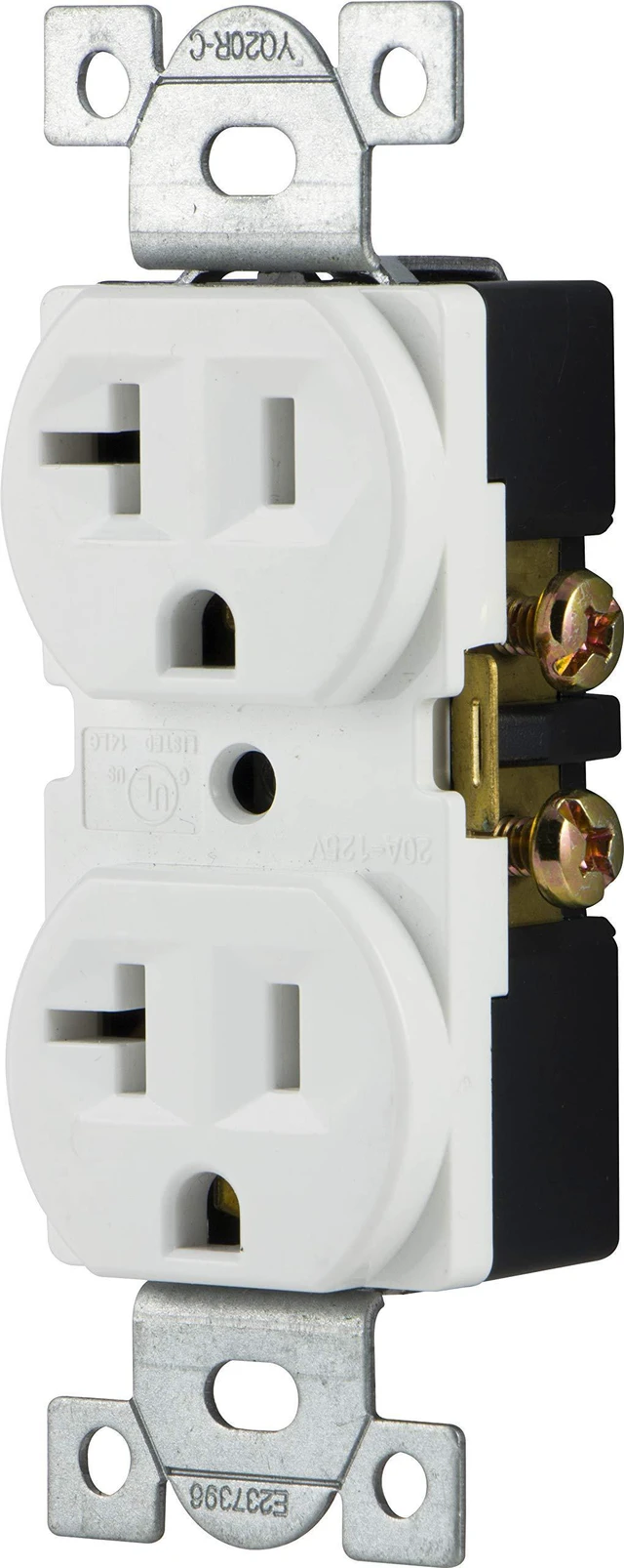 Alt view image 3 of 5 - UltraPro Grounding Duplex, White, Wall Receptacle, Replacement, Tamper Resistant, 3 Prong Outlet, Easy Install, UL Listed, 10921, 20A (Pack of 12)