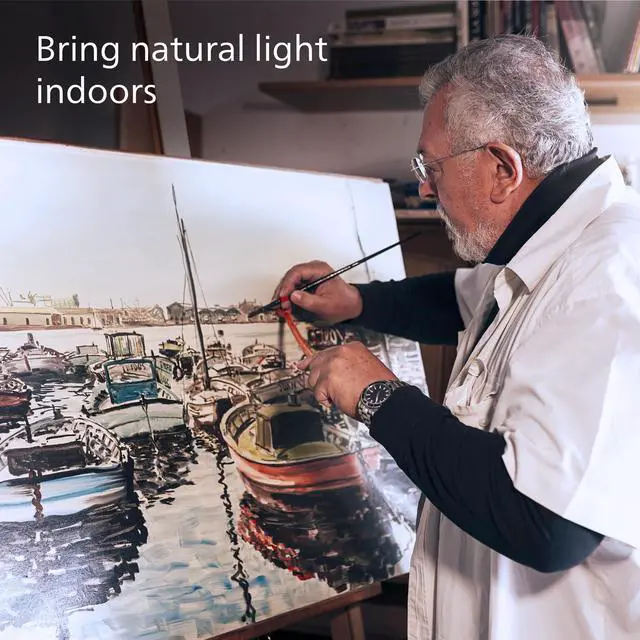 Alt view image 5 of 7 - LED 100W A19 4-Pack Ultra Definition Daylight (5000K) 1500 Lumen (11.5W = 100W) Dimmable Frosted Flicker-Free Light Bulbs