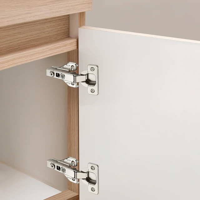Alt view image 7 of 7 - Full Overlay Cabinet Door Hinges,105 Degree,60 Packs 30 Pair Satin Nickel, Soft Close Motion, Concealed Cabinet Fit, Solid Adjustable Kitchen Cabinet Hinges, for Face Frame Cabinet