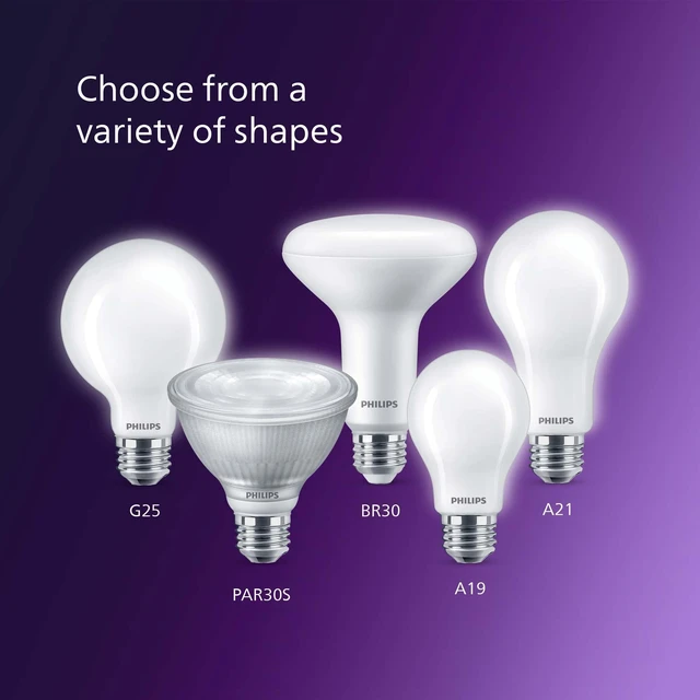 Alt view image 6 of 7 - LED A19 Ultra Definition Frosted Dimmable LED Light Bulbs 8-Pack - Flicker-Free 100w Light with EyeComfort Technology - Daylight 3500K Lightbulb - 1500 Lumen - E26 Base
