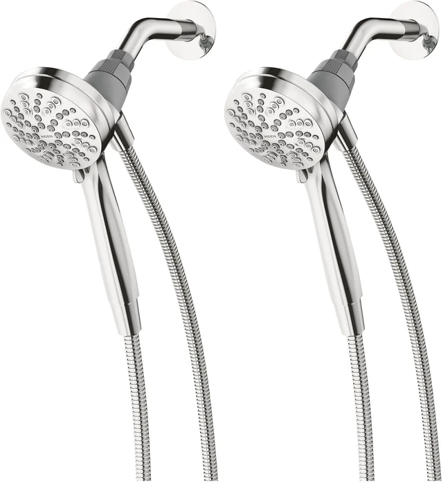 Main image of Engage Magnetix Chrome 3.5-Inch Six-Function Detachable Handheld Showerhead with Magnetic Docking System, 26100 (Pack of 2)