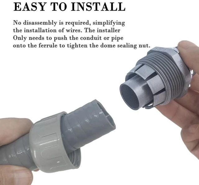 Alt view image 3 of 7 - 1/2 inch 100Ft Liquid-Tight Conduit Kit, Flexible Non Metallic Electrical Conduit, with 6 Straight and 5 Angle Fittings Included. 1/2" Dia