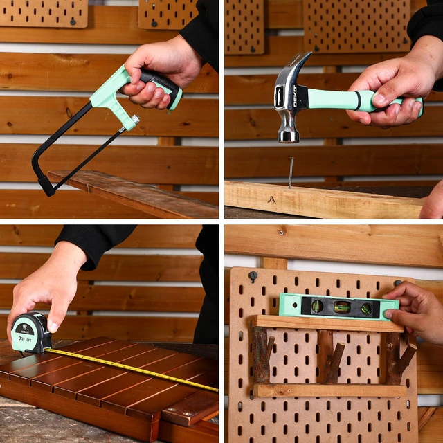 Alt view image 7 of 7 - Drill Tool Kit Set: 20V Cordless Power Drill Tool Box with Battery Electric Drill Driver for Men Home Hand Repair Basic Toolbox Tools Sets Drills Case, Turquoise