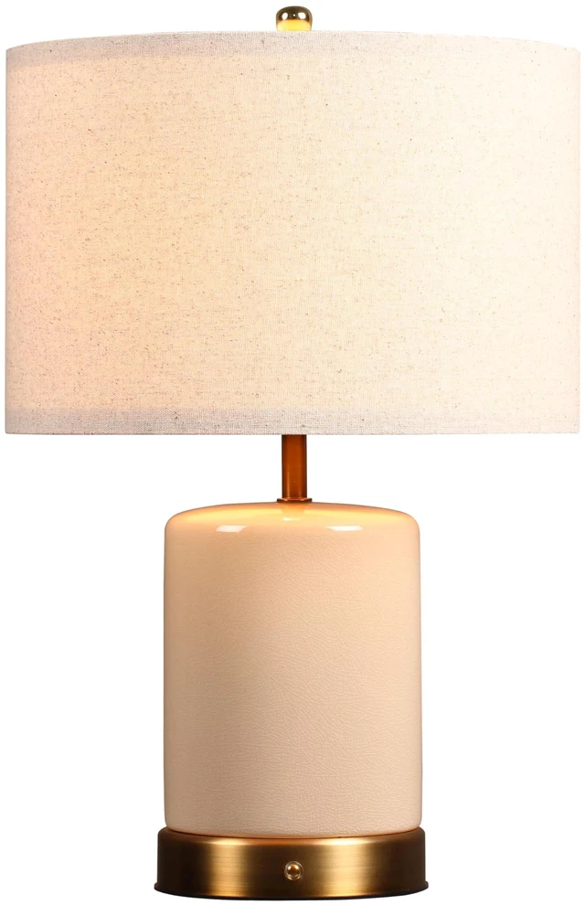 Main image of OBright Dune - Battery Powered Table Lamp, Rechargeable Cordless Ceramic Lamp, Full-Size 19.5 Inch Height, Dimmable, Smart Safety Protection, Type-C Fast Charging, LED Bulb Included, Cream White