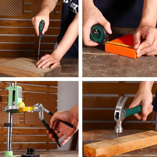 Alt view image 7 of 7 - Green Drill Tool Kit Set: 20V Cordless Power Drill Tool Box with Battery Electric Drill Driver for Men Home Hand Repair Basic Toolbox Tools Sets Drills Case
