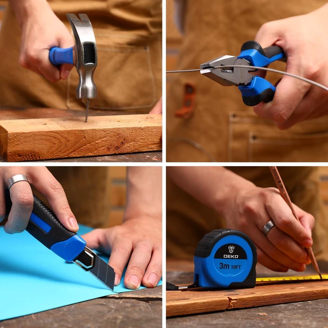 Alt view image 7 of 7 - Blue Drill Tool Kit Set: 20V Cordless Power Drill Tool Box with Battery Electric Drill Driver for Men Home Hand Repair Basic Toolbox Tools Sets Drills Case