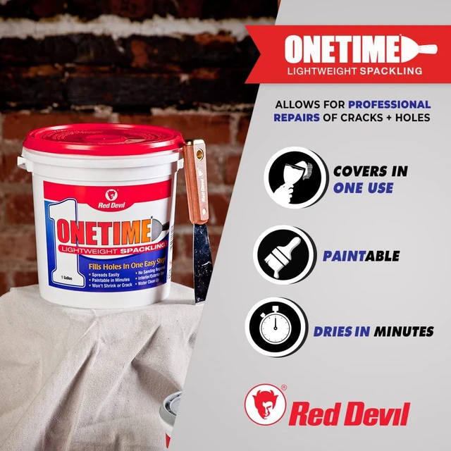 Alt view image 3 of 7 - 0541 ONETIME Lightweight Spackling, 1 Gallon, Made in USA