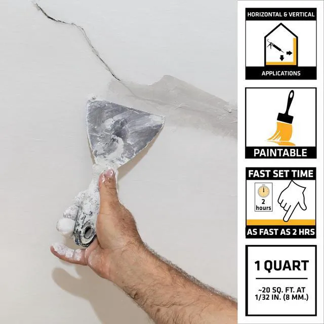 Alt view image 2 of 7 - cryl Ready-Mix Concrete Patch, Gray, Textured, 1 qt (6 Pack) - Durable Repair for Spalls and Cracks in Concrete and Masonry, Easy Cleanup, Acrylic-Based