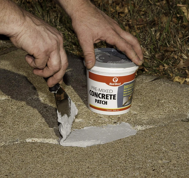 Alt view image 5 of 6 - 0645 Concrete Repair Patch, Cement Crack Filler, Pre-Mixed, 5.5 Oz. Squeeze Tube, Pack of 12, Gray, 12 Pack, Made in USA