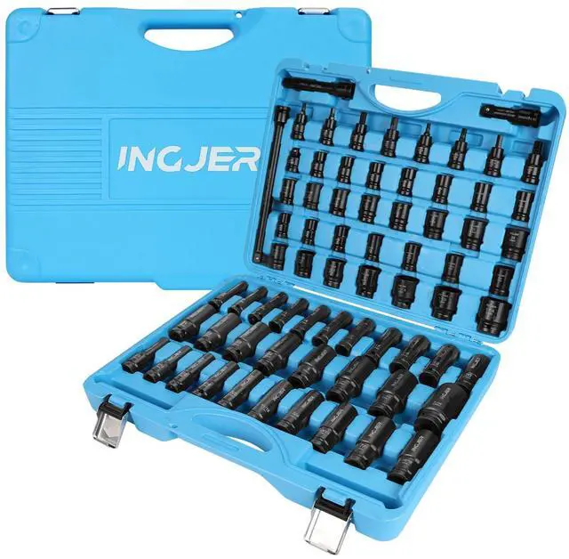 Main image of 1/2" Impact Socket Set,70PCS SAE/Metric, 1-1/4"/10-24mm, CR-MO Alloy Steel 6 Point Cr-MO Alloy Steel for Auto Repair, Easy-to-Read Size Markings, Rugged Construction, Storage Case