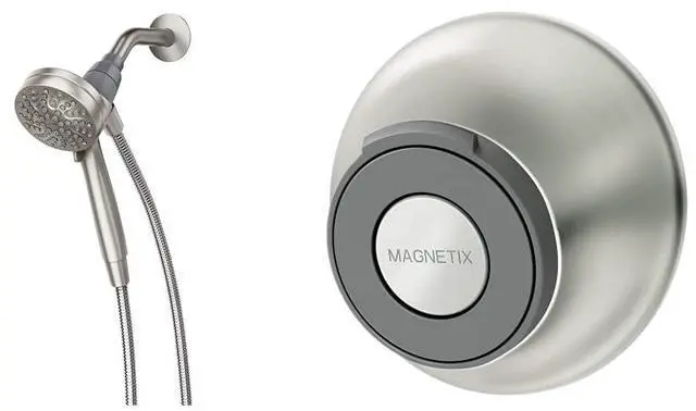 Main image of 26100EPSRN Engage Magnetix 3.5-Inch Six-Function Handheld Showerhead with 186117SRN Magnetix Remote Dock, Spot Resist Brushed Nickel