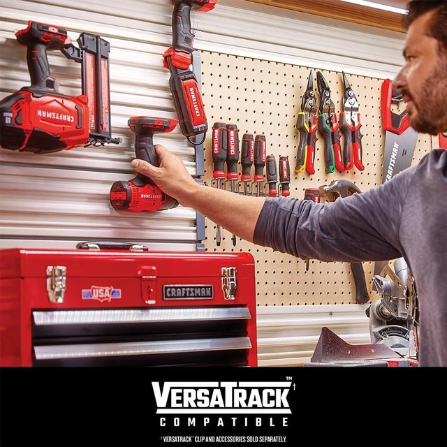 Alt view image 7 of 7 - V20 1/2 in Cordless Drill Set With 2.0 Ah Battery, Charger and Double Ended Bit, LED Light, Long Runtime, Ergonomic Power Drill Driver (CMCD702D1)
