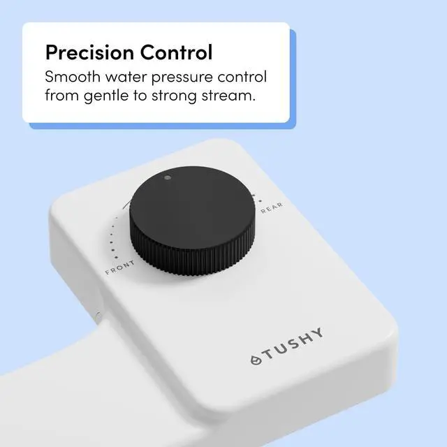 Alt view image 3 of 7 - Fresh Dual Nozzle Cool Water Bidet, Matte Black Knob Ultra Slim Toilet Seat Attachment, Non-Electric, 180° Front and Rear Wash, Self-Cleaning, 10 Minute DIY Install