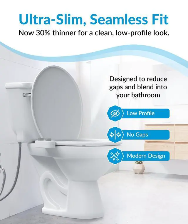 Alt view image 7 of 7 - Bidet Attachment for Toilet Seat - Non-Electric with Self Cleaning Dual Nozzles, Leak Proof Connectors, Adjustable Water Spray, Rear & Feminine Wash - Hygienic Bathroom Upgrades