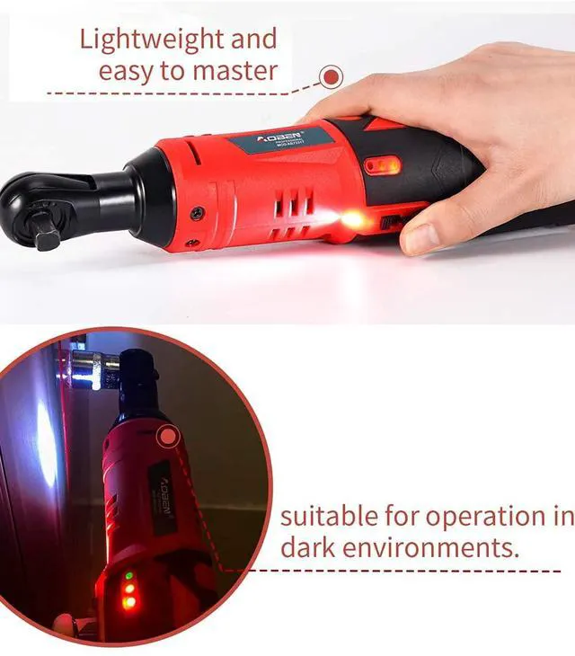 Alt view image 5 of 6 - 3/8" 12V Power Electric Ratchet Wrench Set with 1 2000mAh Lithium-Ion Battery And Charger
