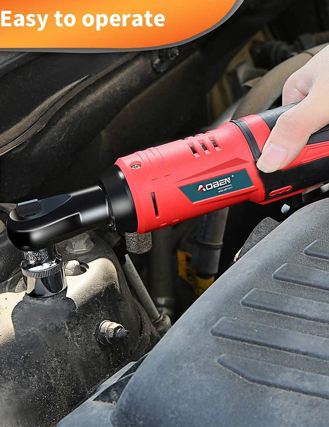 Alt view image 6 of 6 - 3/8" 12V Power Electric Ratchet Wrench Set with 1 2000mAh Lithium-Ion Battery And Charger