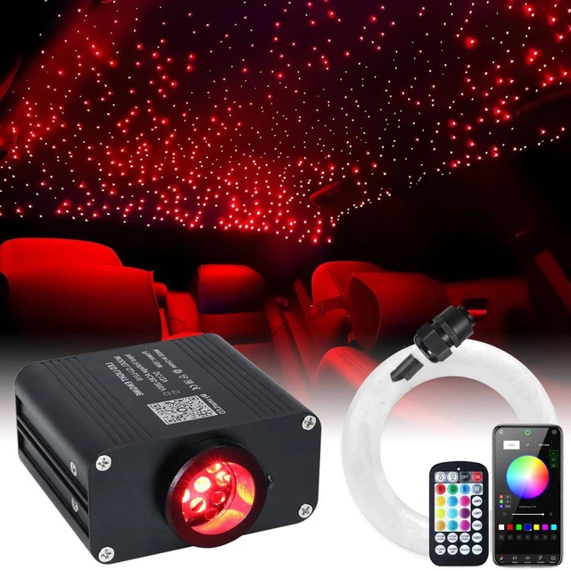 Main image of 16W Car Home Starlight Headliner Kit, Twinkle & Sound Activate RGBW Fiber Optic Lights with APP & Remote Control, Star Lights for Ceiling Decoration, 550 pcs 9.8ft