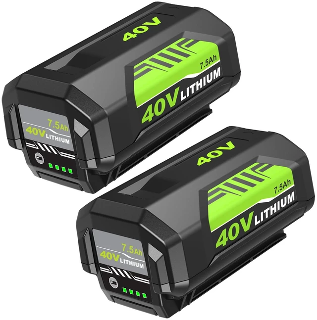 Main image of 2Packs Lithium Replacement Battery Compatible with Ryobi 40V Battery 7.5Ah OP4050A OP40601 OP4040 OP4030 OP4050 OP40261 OP40201 OP40401 Cordless Power Tools with LED Indicator