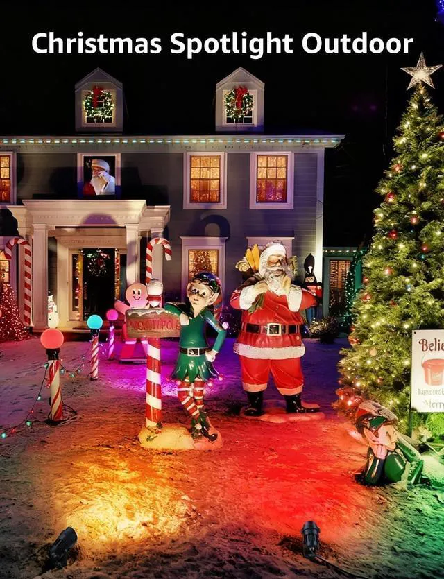 Alt view image 6 of 7 - RGBW Color Changing Landscape Lights Low Voltage 8Pcs with Connector Remote Control Waterproof RGB Low Voltage LED Landscape Lighting Spotlight Garden Yard Halloween Christmas Decoration Outdoor