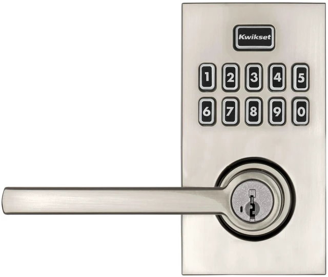 Alt view image 2 of 7 - 917HFL-15S Smartcode Keypad Electronic with Halifax Lever SmartKey with 6AL Latch and RCS Strike Satin Nickel Finish