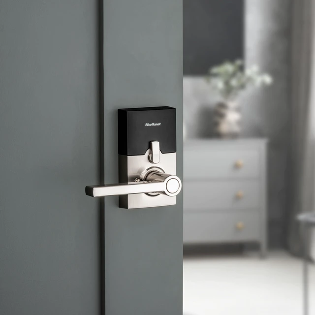 Alt view image 5 of 7 - 917HFL-15S Smartcode Keypad Electronic with Halifax Lever SmartKey with 6AL Latch and RCS Strike Satin Nickel Finish