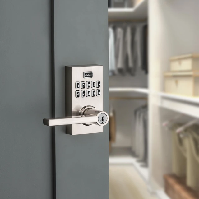 Alt view image 4 of 7 - 917HFL-15S Smartcode Keypad Electronic with Halifax Lever SmartKey with 6AL Latch and RCS Strike Satin Nickel Finish