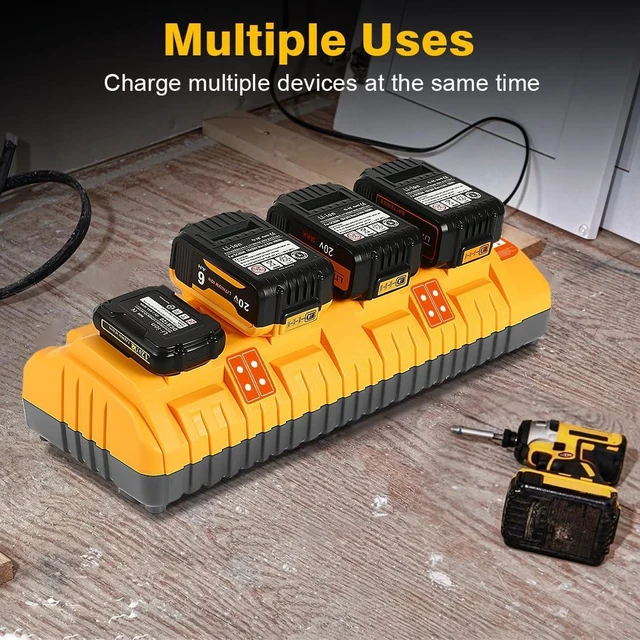 Alt view image 6 of 7 - DCB104 Replacement for Dewalt Battery Charger Station 20V,Compatible with Dewalt 12V 20V Max Lithium Battery DCB120 DCB127 DCB112 DCB115 DCB118 DCB107 DCB105 DCB102(Orange)