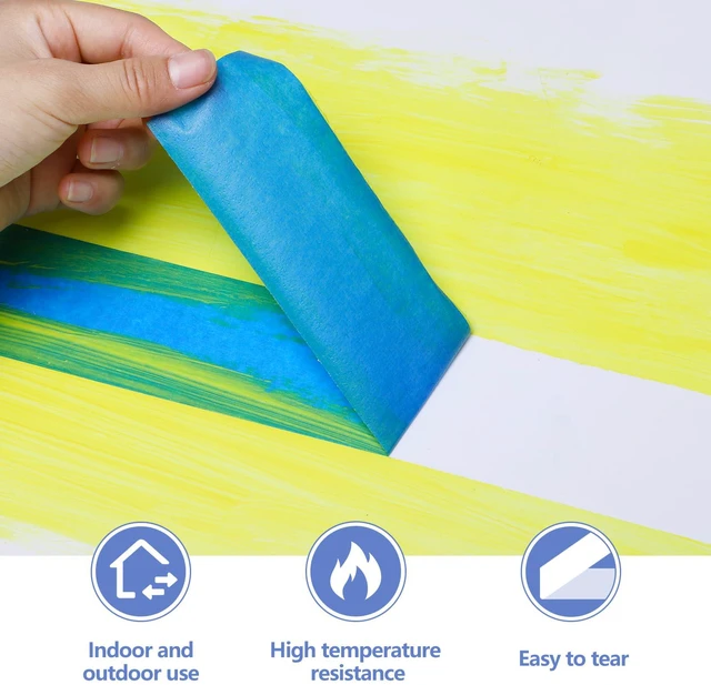 Alt view image 7 of 7 - 30 Rolls Blue Painters Tape 2 Inch Wide Bulk Masking Tape for Wall Painting