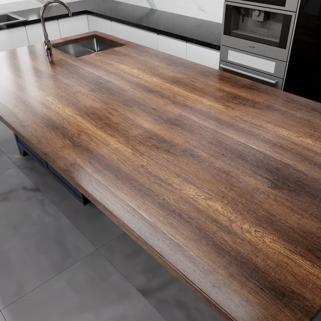 Alt view image 2 of 7 - 3ft x 16.5ft Large Wood Countertop Contact Paper Wood Grain Contact Paper Peel and Stick ContactPaper Woods Peel and Stick Wallpaper Removable Renter Friendly Wallpaper Woods Vinyl Wrap