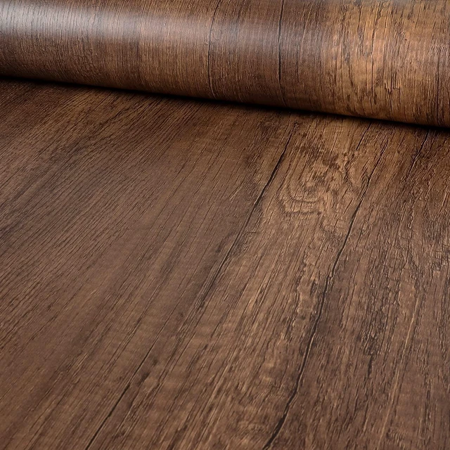 Alt view image 5 of 7 - 30"x400" Wood Contact Paper Peel and Stick, Wood Grain Contact Paper for Countertops, Wood Wallpaper for Bedroom, Wood Contact Paper Removable Wallpaper Brown, Wood Look Contact Paper Matte