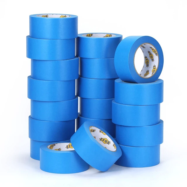 Main image of 20 Rolls Blue Painters Tape 2 inch Wide Bulk Paint Masking Tape 55 Yds