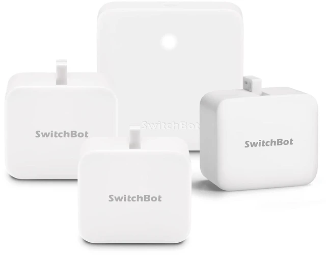 Main image of Smart Switch Button Pusher (Bluetooth) Fingerbot for Rocker Switch/One-Way Buttons, App Timer Control, No Wiring, Hub Included for Voice/Remote, White