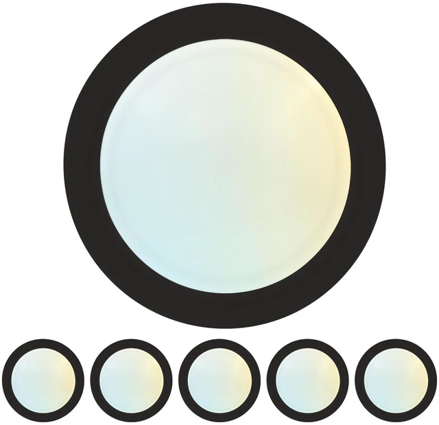 Main image of 6 Inch LED Disk Lights, 12.5W, 1000LM, 120V, Black (6 Pack) Dimmable Flush Mount Ceiling Light, 5CCT Selectable 2700K 3000K 3500K 4000K 5000K, Damp Rated, CRI 90, 50,000 Hours, ETL