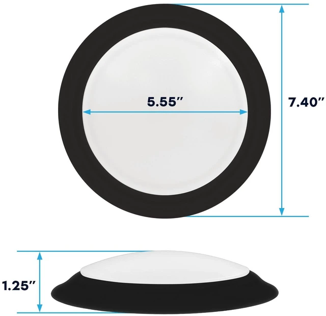 Alt view image 3 of 7 - 6 Inch LED Disk Lights, 12.5W, 1000LM, 120V, Black (6 Pack) Dimmable Flush Mount Ceiling Light, 5CCT Selectable 2700K 3000K 3500K 4000K 5000K, Damp Rated, CRI 90, 50,000 Hours, ETL