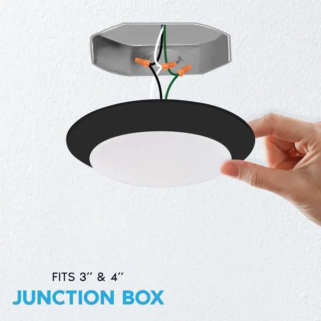 Alt view image 6 of 7 - 6 Inch LED Disk Lights, 12.5W, 1000LM, 120V, Black (6 Pack) Dimmable Flush Mount Ceiling Light, 5CCT Selectable 2700K 3000K 3500K 4000K 5000K, Damp Rated, CRI 90, 50,000 Hours, ETL