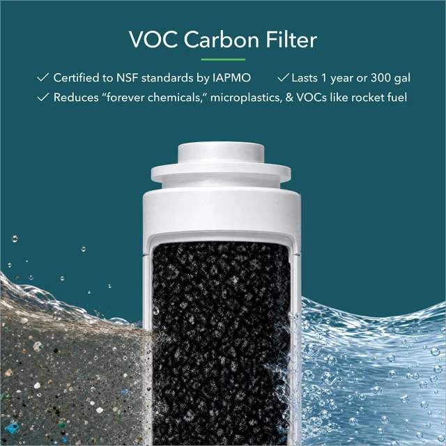 Alt view image 6 of 7 - AquaTru One-Year Carafe Filter Combo Pack Includes 1 Pre/Carbon Filter (Stages 12) & 1 VOC Carbon Filter (Stage 4) Compatible with AquaTru Carafe Water Purifiers