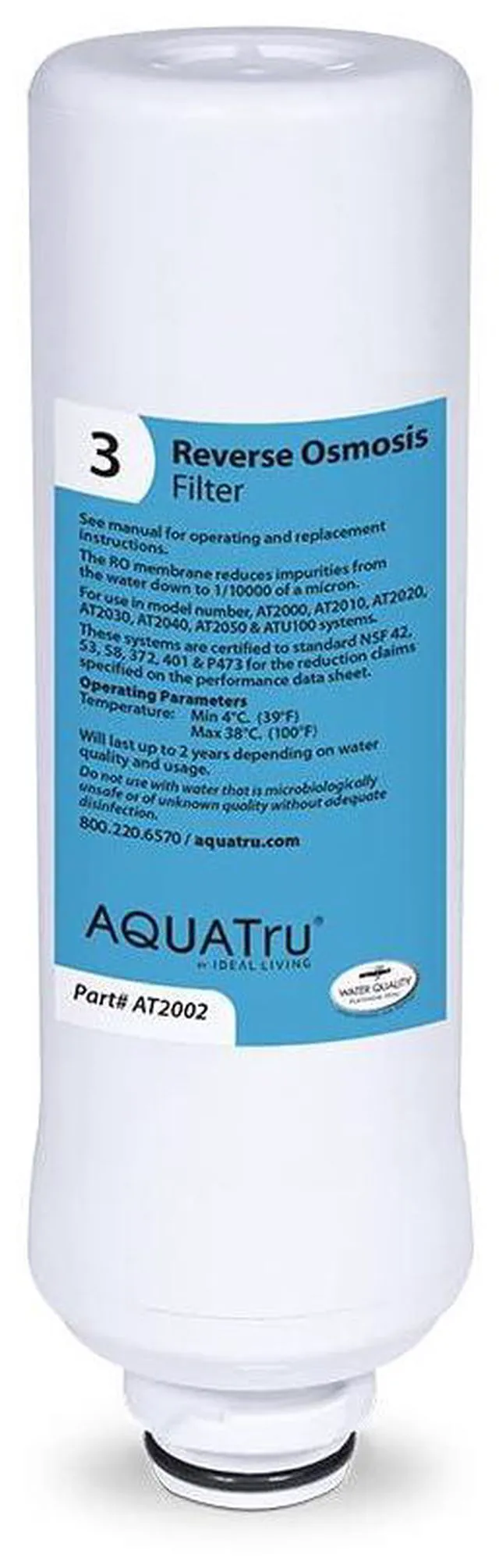 Main image of AquaTru Reverse Osmosis Filter (Stage 3) Compatible with AquaTru Classic, Classic Smart & Under Sink Purifier Models