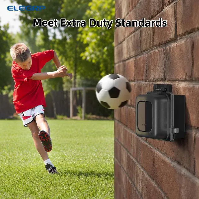 Alt view image 4 of 7 - GFCI Outdoor Outlets 20 Amp with 2-Gang Weatherproof in-Use Cover, Tamper Weather Resistant Receptacles, Self-Test GFI Electrical Outlet with Thinner Design, Extra Duty Box, UL Listed, Black