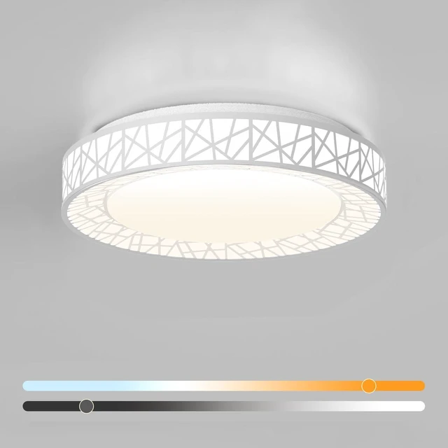 Main image of 16 Inch Bird's Nest Flush Mount Ceiling Light, 28W, 5CCT 2700K-6500K Selectable, Modern LED Ceiling Light Fixture, Dimmable, for Bedroom, Kitchen, Closet, White, ETL Listed