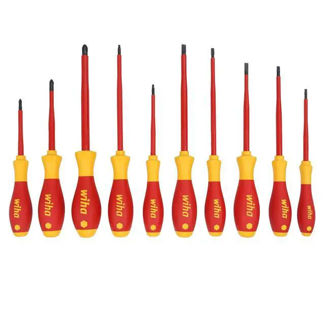 Alt view image 4 of 7 - 32080 10 Piece Insulated SoftFinish Cushion Grip Screwdriver Tray Set 1000V VDE certified, tray organized set, SoftFinish cushion grip, tested to 10,000 volts, made in Germany