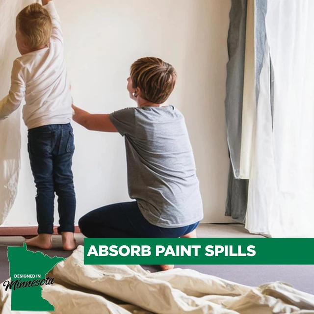 Alt view image 2 of 7 - Painter's Large Canvas Fabric Drop Cloth for Painting (4 ft. x 15 ft.)
