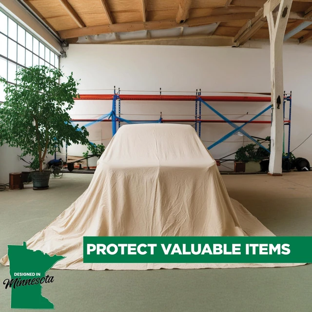 Alt view image 6 of 7 - Painter's Large Canvas Fabric Drop Cloth for Painting (4 ft. x 15 ft.)
