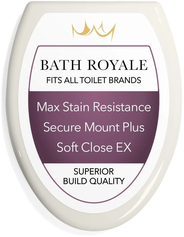 Main image of Elongated Toilet Seat BR501-01 Quiet Close, Stain-Resistant and Easy to Keep Clean, Heavy Duty, Fits All Toilet Brands, Executive Series -Biscuit/Linen