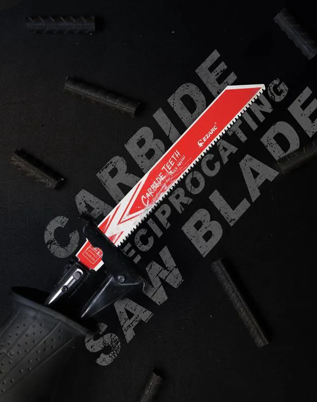 Alt view image 5 of 7 - Carbide Reciprocating Saw Blade R978HM Endurance for Thick Metal, Cast Iron, Alloy Steel 9-Inch 8TPI, 6-Pack