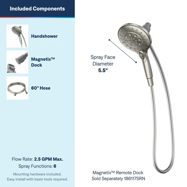 Alt view image 3 of 7 - Engage Spot Resist Brushed Nickel Handheld Showerhead